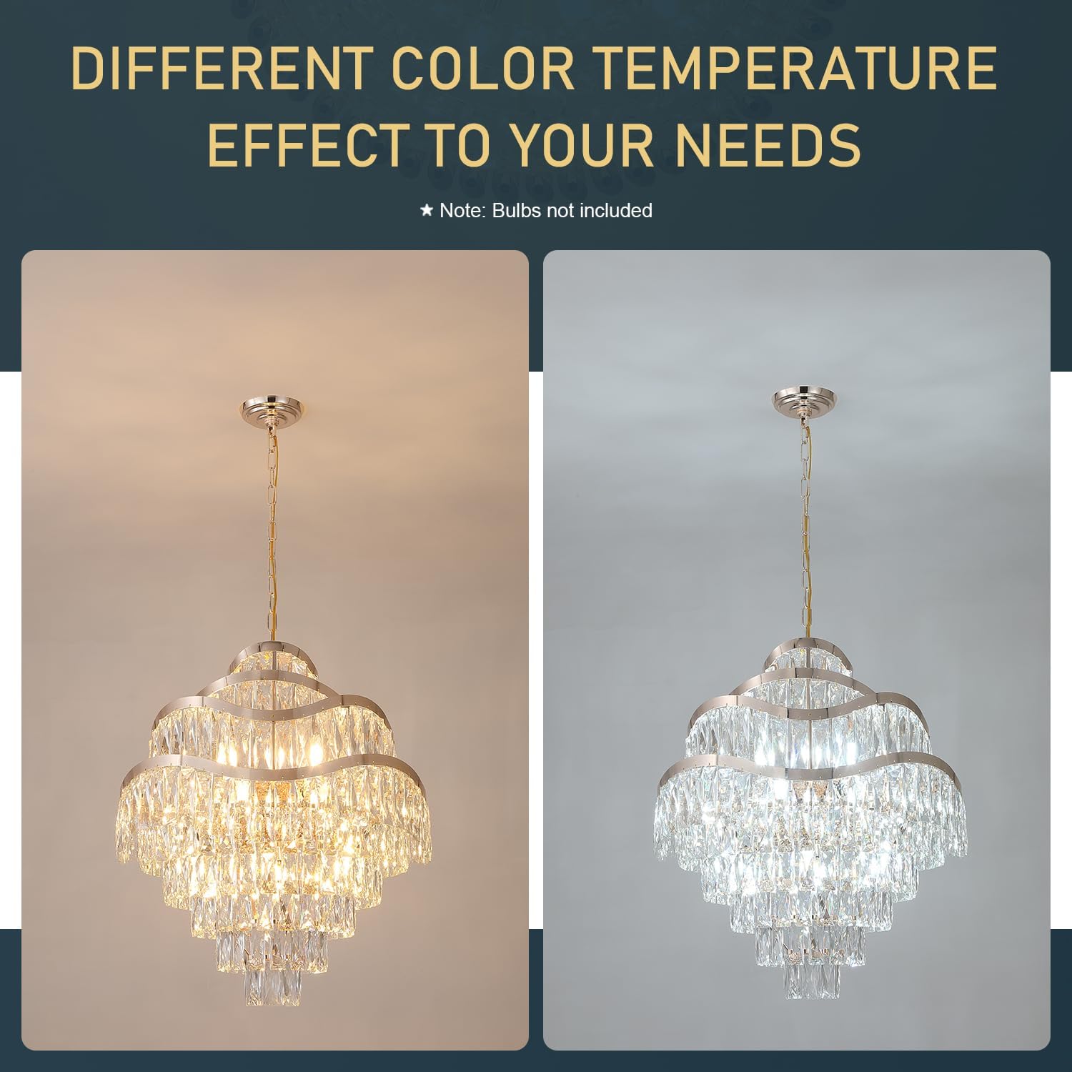 Modern Crystal Chandelier – Elegant Luxury Statement Lighting 6-tier