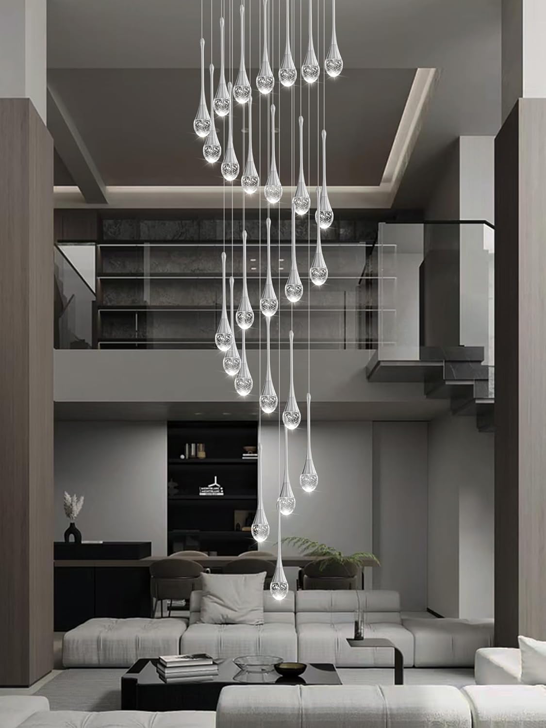 26-Light Modern Crystal Chandelier – Dimmable Luxury Statement Lighting