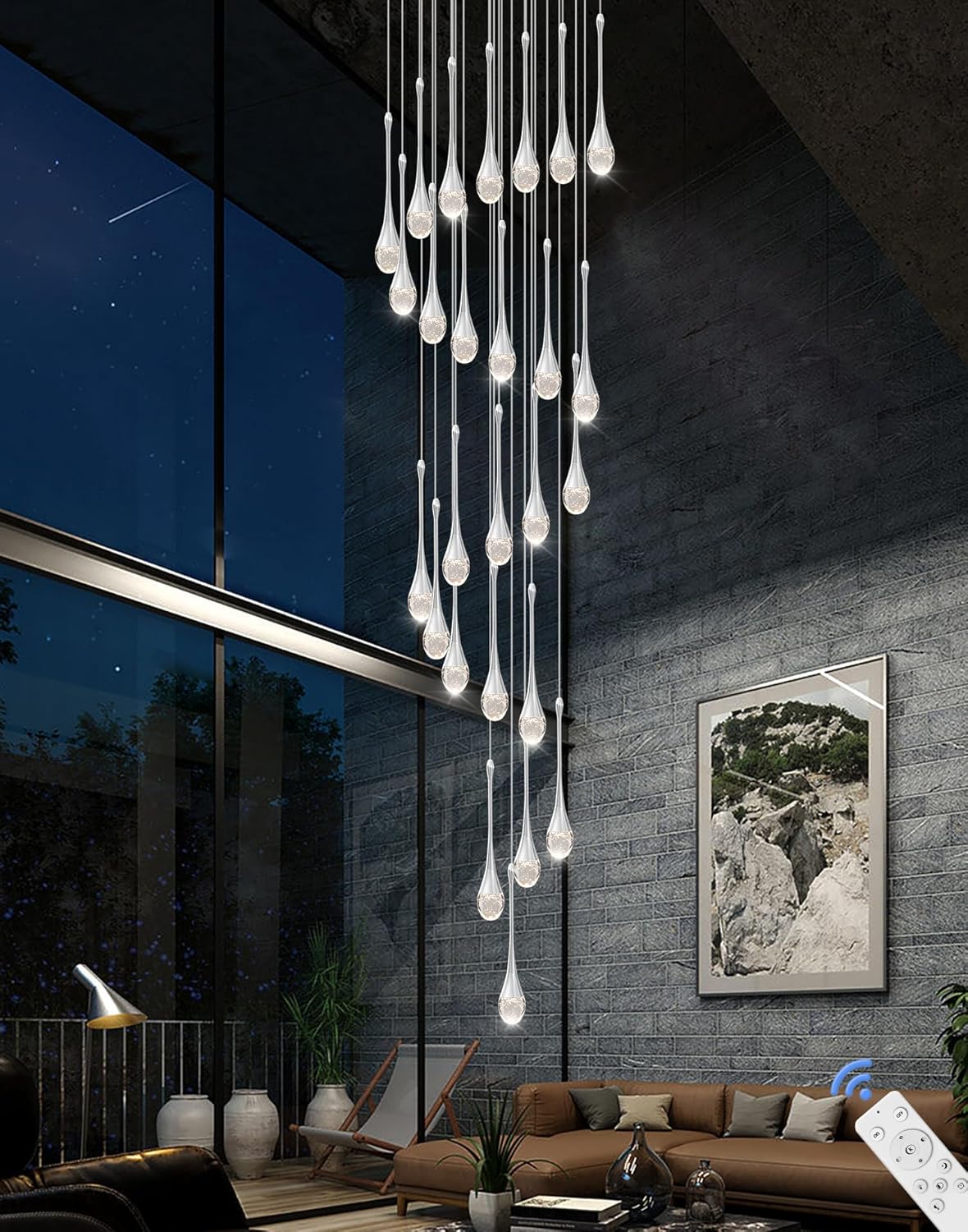 26-Light Modern Crystal Chandelier – Dimmable Luxury Statement Lighting