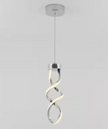 Modern Chrome Swirl LED Mini Pendant Light – Integrated LED Design
