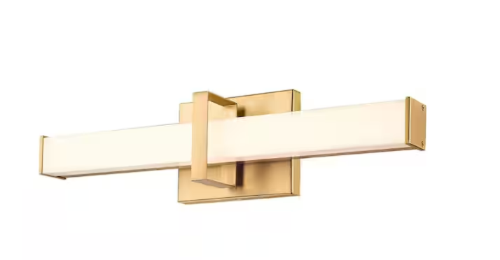 1-Light LED Vanity Light in Brushed Champagne Bronze with Opal Glass – Elon Collection