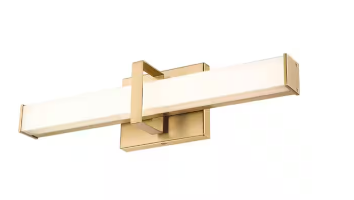 1-Light LED Vanity Light in Brushed Champagne Bronze with Opal Glass – Elon Collection