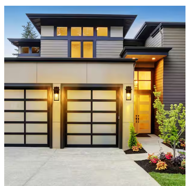 12” Black Outdoor Wall Lantern with Motion Sensor & Dusk-to-Dawn – Dimmable (2-Pack)