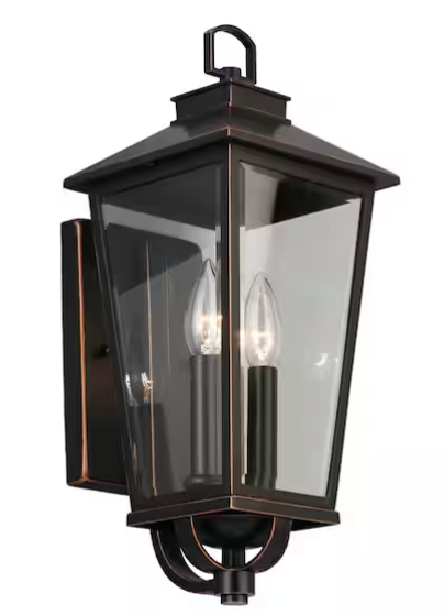 Gas-Style 2-Light Outdoor Wall Lantern – Williamsburg Coach Sconce