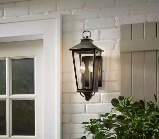 Gas-Style 2-Light Outdoor Wall Lantern – Williamsburg Coach Sconce