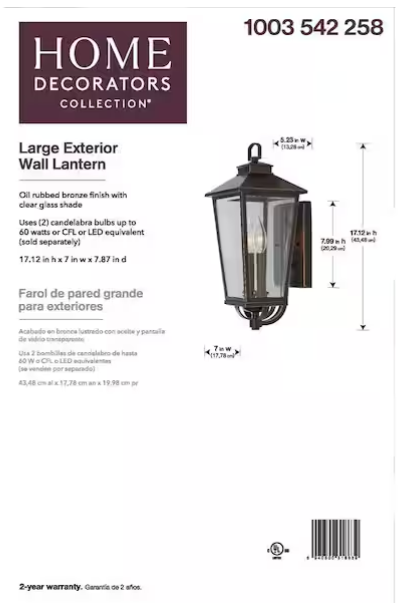 Gas-Style 2-Light Outdoor Wall Lantern – Williamsburg Coach Sconce