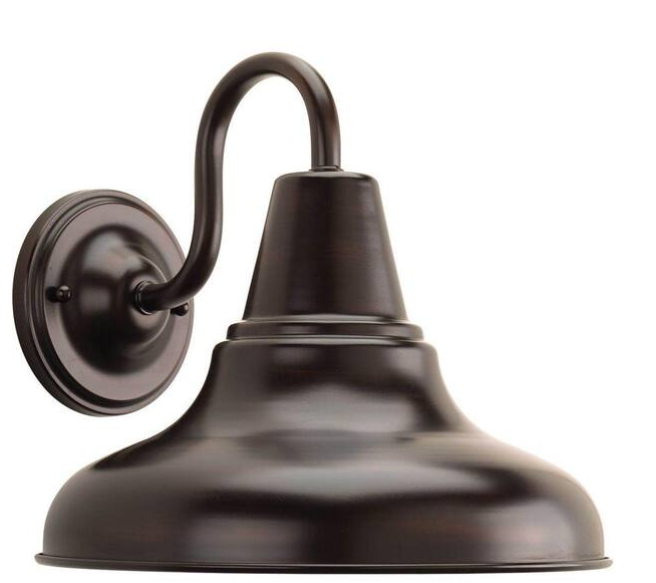 Large Farmhouse Outdoor Wall Lantern – 1-Light Antique Bronze (District Collection)